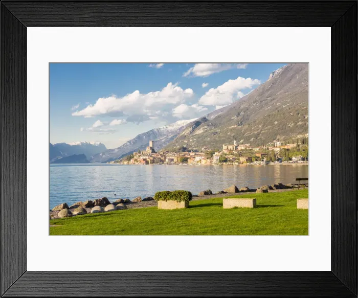 Framed Print : Scaliger castle of Malcesine viewed from the lakefront on the eastern shore of Lake Garda Framed Print : Scaliger castle of Malcesine viewed from the lakefront on the eastern shore of Lake Garda