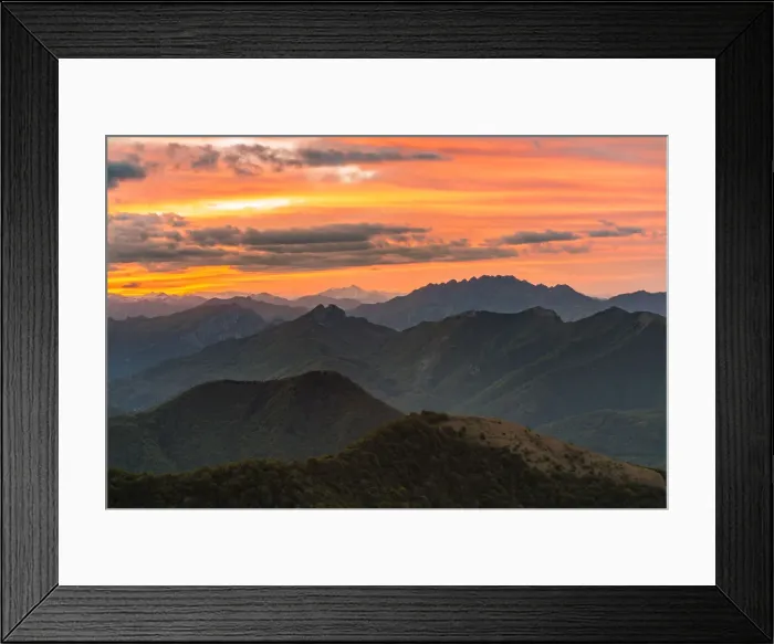 Framed Print : Prealps viewed from the top of Monte Bollettone, Como province, Lombardy, Italy Framed Print : Prealps viewed from the top of Monte Bollettone, Como province, Lombardy, Italy