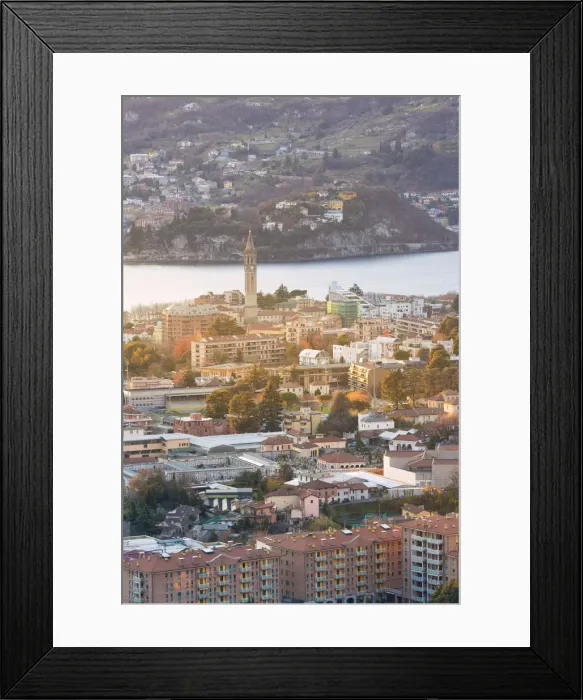 Framed Print : Overview of Lecco with its iconic bell tower, Lecco, Lecco province, Lombardy, italy Framed Print : Overview of Lecco with its iconic bell tower, Lecco, Lecco province, Lombardy, italy