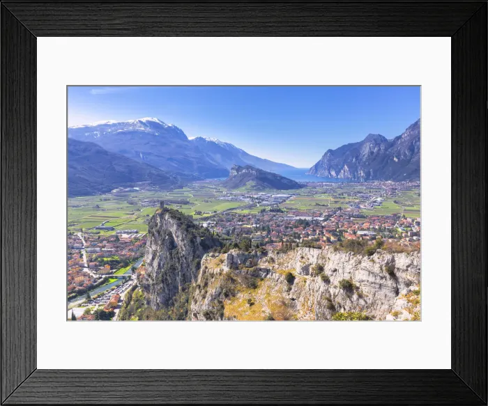 Framed Print : Castle of Arco and the village of Arco di Trento from Mount Colodri. Arco di Trento Framed Print : Castle of Arco and the village of Arco di Trento from Mount Colodri. Arco di Trento