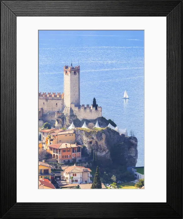 Framed Print : Village from above. Malcesine, Garda Lake, Verona province, Veneto, Italy Framed Print : Village from above. Malcesine, Garda Lake, Verona province, Veneto, Italy