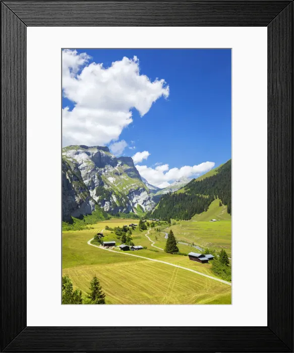 Framed Print : Elevated view of Val Bargis valley in the summer Framed Print : Elevated view of Val Bargis valley in the summer