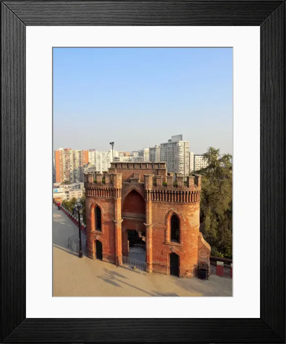 Framed Print : Chile, Santiago, View of the remains of the old Spanish fort on top of the Santa Lucia Framed Print : Chile, Santiago, View of the remains of the old Spanish fort on top of the Santa Lucia