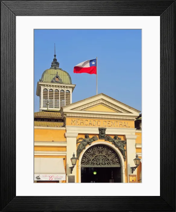 Framed Print : Chile, Santiago, View of the Mercado Central Framed Print : Chile, Santiago, View of the Mercado Central