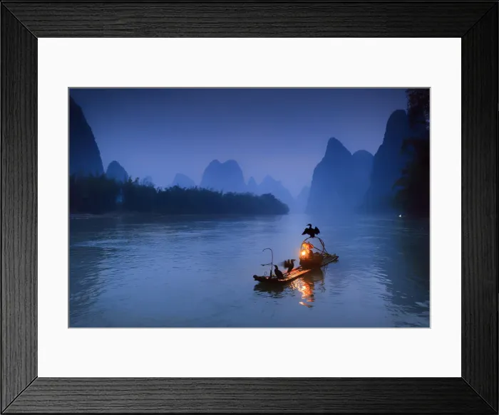 Framed Print : China, Guangxi province, Xingping village along River Li
