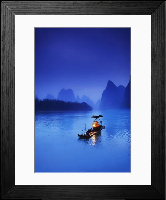 Framed Print : China, Guangxi province, Xingping village along River Li Framed Print : China, Guangxi province, Xingping village along River Li