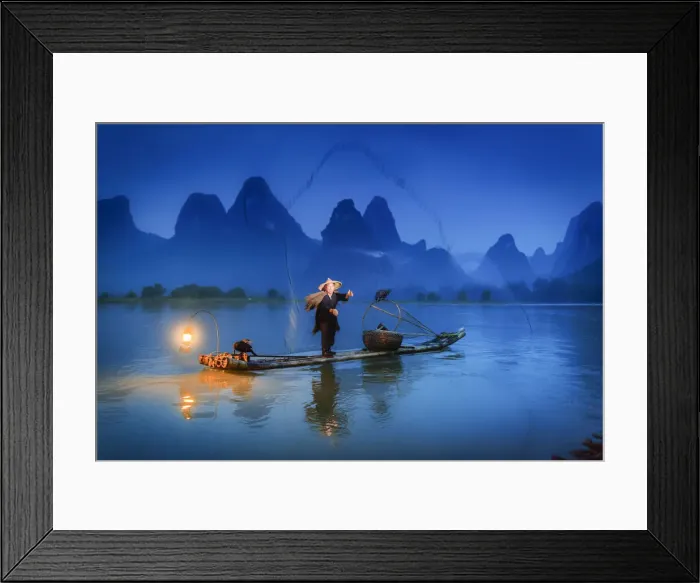 Framed Print : China, Guangxi province, Xingping village along River Li Framed Print : China, Guangxi province, Xingping village along River Li