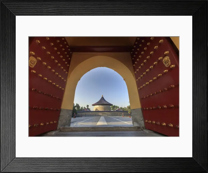 Framed Print : China, Beijing, Paradise temple in Tiantan park at sunrise