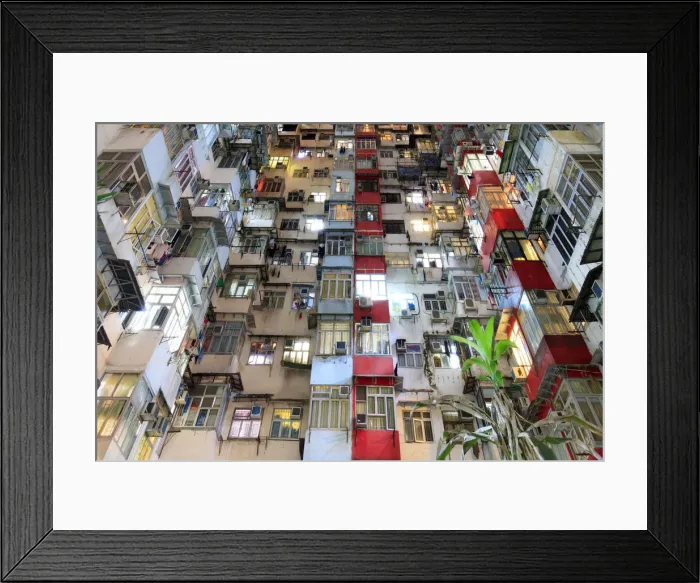 Framed Print : Hong Kong, Quarry Bay district with popular buildings