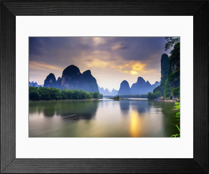 Framed Print : China, Guangxi province, Xingping village along River Li
