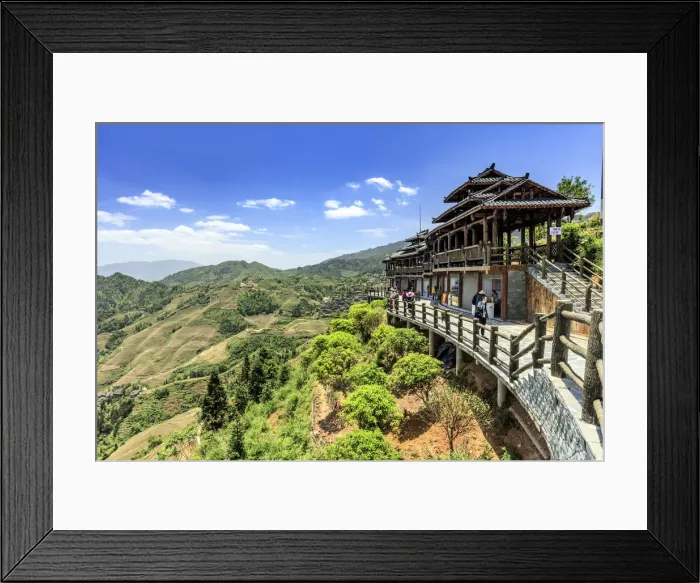 Framed Print : China, Guangxi Province, Longsheng, Long Ji rice terrace lookout point Framed Print : China, Guangxi Province, Longsheng, Long Ji rice terrace lookout point