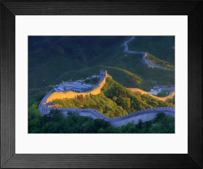 Framed Print : China, Beijing, Great wall of Badaling, sunset on the great wall Framed Print : China, Beijing, Great wall of Badaling, sunset on the great wall