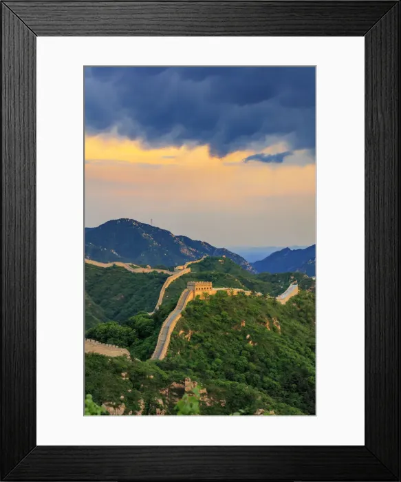 Framed Print : China, Beijing, Great wall of Badaling, sunset on the great wall Framed Print : China, Beijing, Great wall of Badaling, sunset on the great wall