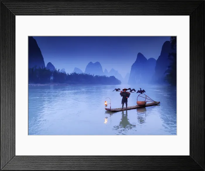 Framed Print : China, Guangxi province, Xingping village along River Li Framed Print : China, Guangxi province, Xingping village along River Li