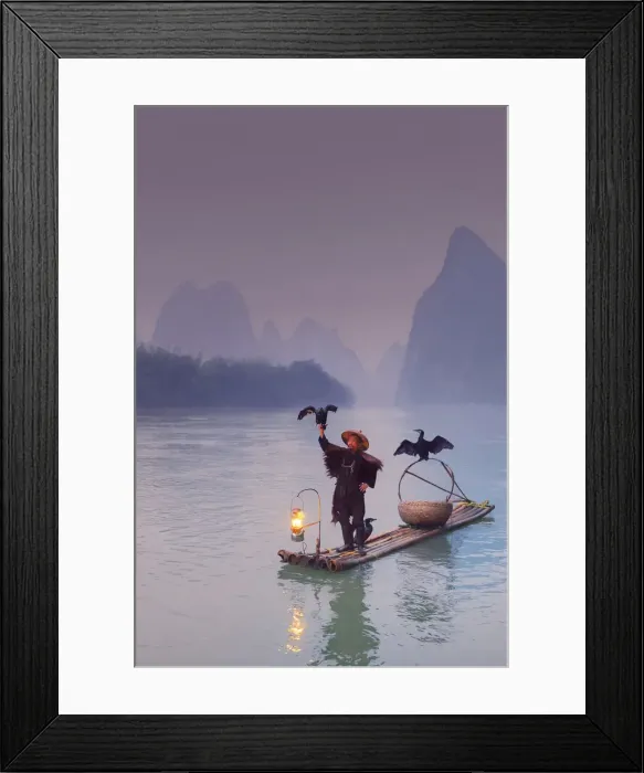 Framed Print : China, Guangxi province, Xingping village along River Li