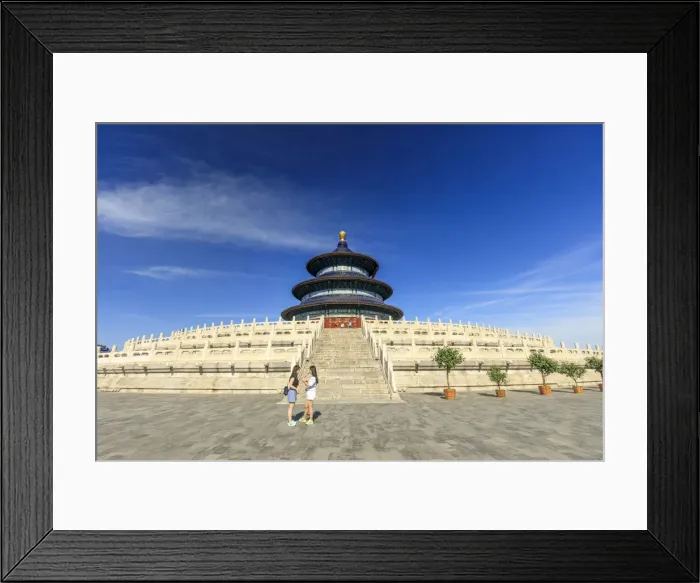 Framed Print : China, Beijing, two tourists visiting the Temple of Heaven Framed Print : China, Beijing, two tourists visiting the Temple of Heaven