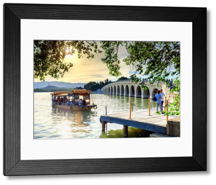 Framed Print : China, Beijing, the Summer Palace, Seventeen Arches Bridge Framed Print : China, Beijing, the Summer Palace, Seventeen Arches Bridge