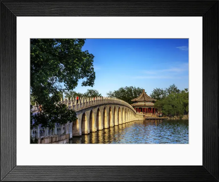 Framed Print : China, Beijing, the Summer Palace, Seventeen Arches Bridge Framed Print : China, Beijing, the Summer Palace, Seventeen Arches Bridge