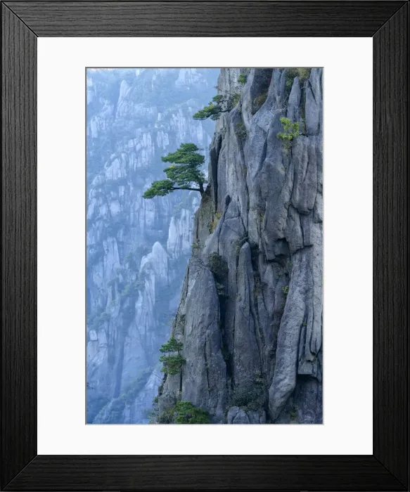 Framed Print : Asia, China, Anhui Province, Mount Huangshan, UNESCO, Yellow Mountain, rock wall Framed Print : Asia, China, Anhui Province, Mount Huangshan, UNESCO, Yellow Mountain, rock wall