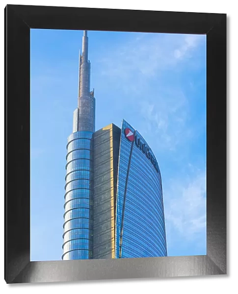 Milan, Lombardy, Italy. Details of Unicredit Towers