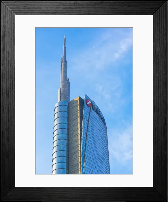 Framed Print : Milan, Lombardy, Italy. Details of Unicredit Towers Framed Print : Milan, Lombardy, Italy. Details of Unicredit Towers