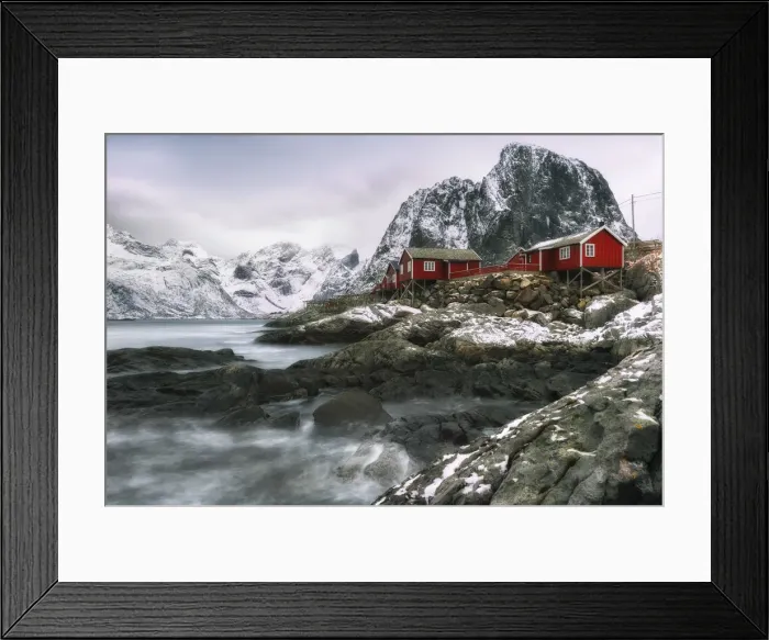 Framed Print : Hamnoy-Lofoten islands, Norway Coastal rocks and mountains