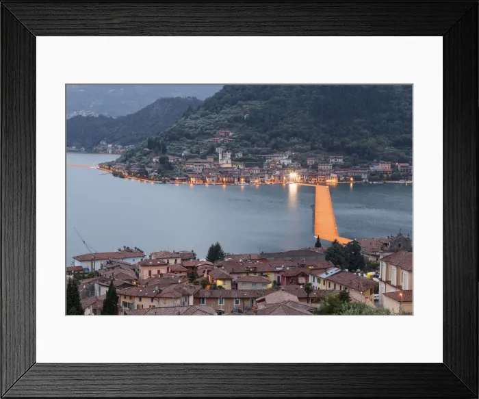 Framed Print : Iseo Lake, Lombardy, Italy. The Floating Piers Framed Print : Iseo Lake, Lombardy, Italy. The Floating Piers