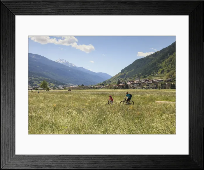 Framed Print : Sole valley, Trentino, Italy. Sole valley cycle path Framed Print : Sole valley, Trentino, Italy. Sole valley cycle path