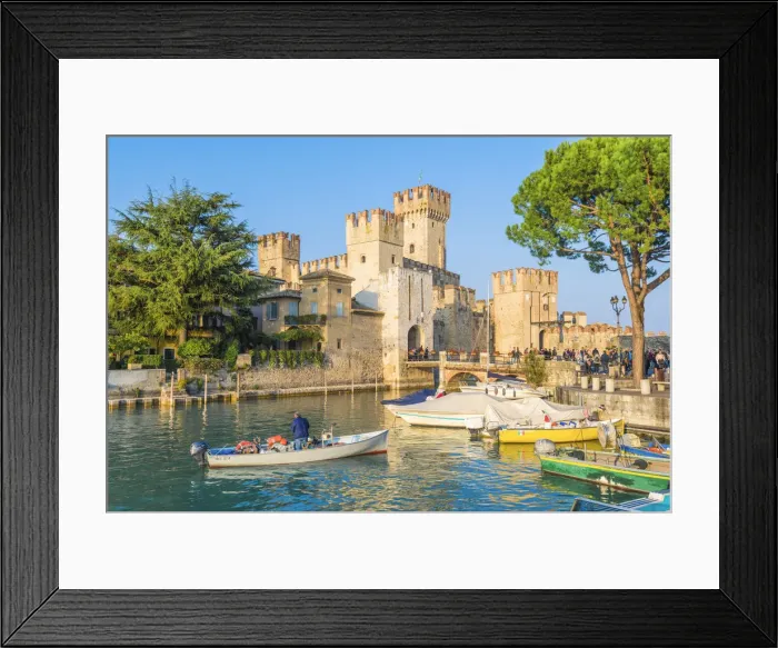 Framed Print : Sirmione, Brescia province, Lombardy, Italy