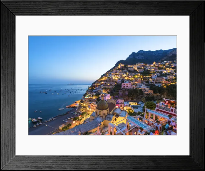 Framed Print : Positano, Amalfi coast, Salerno province, Campania, Italy View of the Positano village Framed Print : Positano, Amalfi coast, Salerno province, Campania, Italy View of the Positano village
