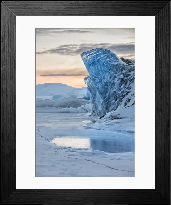 Framed Print : Iceberg frozen in the sea ice off Spitsbergen East Coast, Svalbard Framed Print : Iceberg frozen in the sea ice off Spitsbergen East Coast, Svalbard