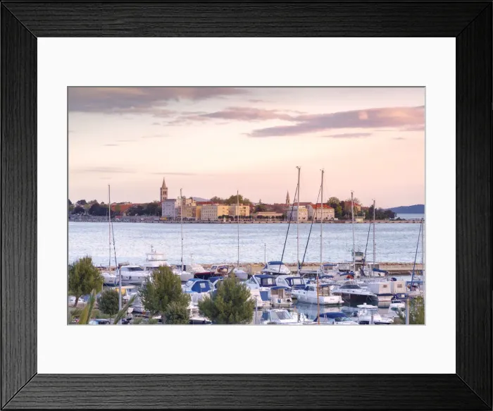 Framed Print : Croatia, North Dalmatia, Dalmatian coast, Zadar, Zara, boats in the Tankerkomerc harbour Framed Print : Croatia, North Dalmatia, Dalmatian coast, Zadar, Zara, boats in the Tankerkomerc harbour