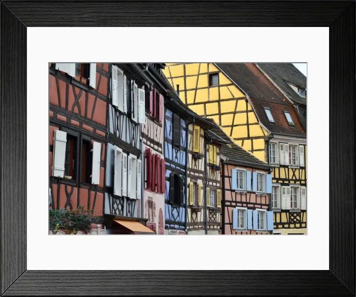 Framed Print : Colorful half timbered houses, Colmar, France Framed Print : Colorful half timbered houses, Colmar, France