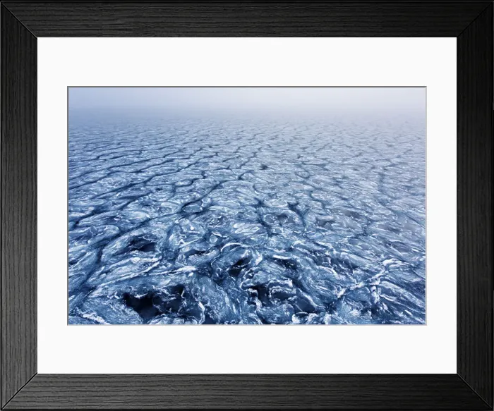 Framed Print : The high Arctic Ocean begins freezing in late autumn, north off Spitsbergen coast