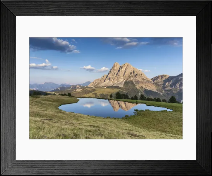 Framed Print : Europe, Italy, South Tyrol, Bolzano. Enrosadira on the Sass de Putia (Peitlerkofel) Framed Print : Europe, Italy, South Tyrol, Bolzano. Enrosadira on the Sass de Putia (Peitlerkofel)