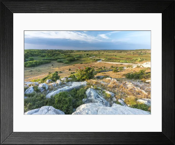 Framed Print : countryside of Vrsi, zadar county, dalmatia, croatia