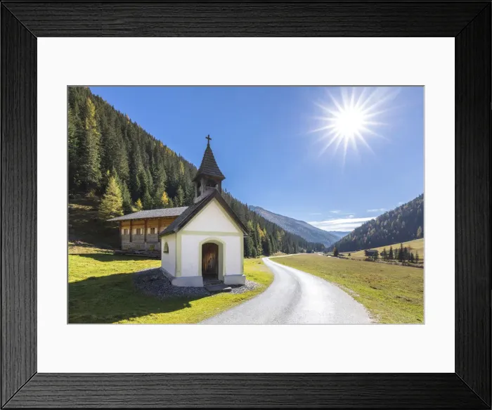 Framed Print : Heilige Chrysant und Daria chapel near Unterstalleralm, Innervillgraten, East Tyrol