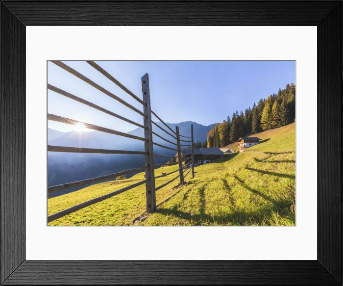 Framed Print : Hochberg, Mountain Farm, Innervilgratental, Villgraten valley, East Tyrol, Austria Framed Print : Hochberg, Mountain Farm, Innervilgratental, Villgraten valley, East Tyrol, Austria