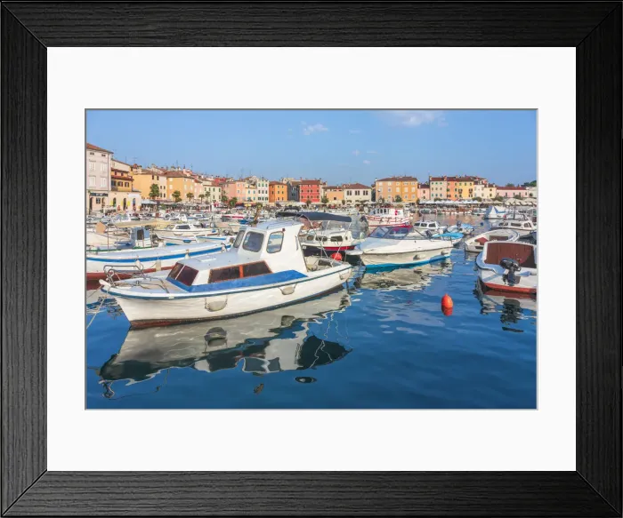 Framed Print : Harbour and marina in old town of Rovinj, Rovigno, Istria, Croatia Framed Print : Harbour and marina in old town of Rovinj, Rovigno, Istria, Croatia
