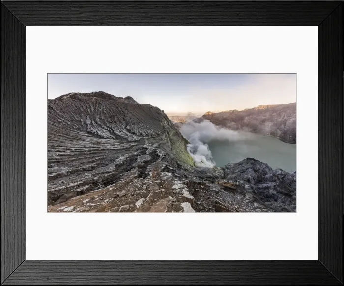 Framed Print : Ijen crater, eastern Giava, Indonesia, Asia Framed Print : Ijen crater, eastern Giava, Indonesia, Asia