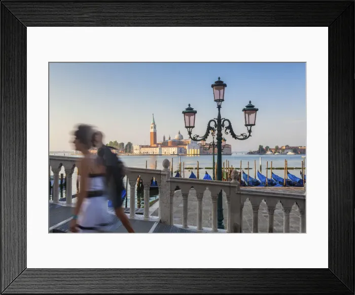 Framed Print : Venice, Island of San Giorgio view from a bridge in the Riva degli Schiavoni. Veneto Framed Print : Venice, Island of San Giorgio view from a bridge in the Riva degli Schiavoni. Veneto