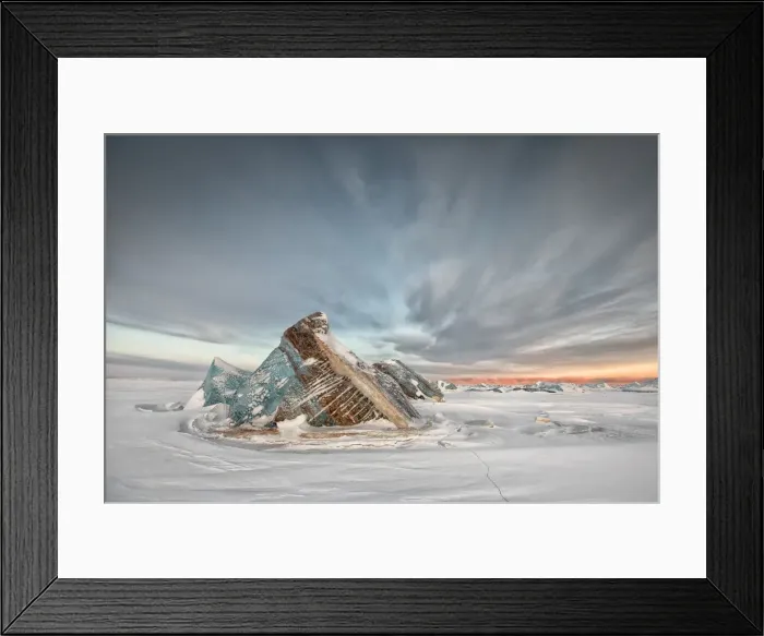 Framed Print : Iceberg in the frozen sea, Spitsbergen East Coast, Svalbard Framed Print : Iceberg in the frozen sea, Spitsbergen East Coast, Svalbard