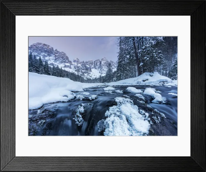 Framed Print : Winter in the naturpark of Paneveggio - Pale di San Martino, Venegia valley, Trentino Framed Print : Winter in the naturpark of Paneveggio - Pale di San Martino, Venegia valley, Trentino