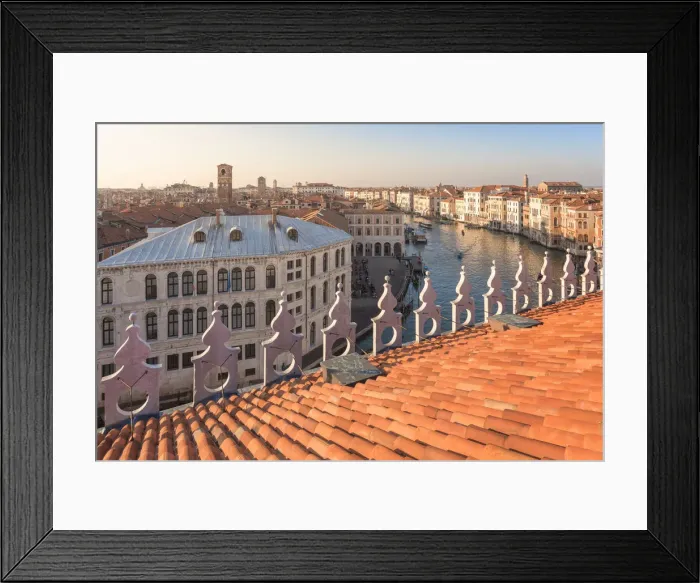 Framed Print : Elevated view of the Grand Canal from the terrace of the Fondaco dei Tedeschi, Venice Framed Print : Elevated view of the Grand Canal from the terrace of the Fondaco dei Tedeschi, Venice