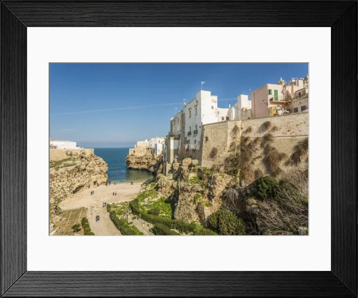 Framed Print : Lama Monachile also called Cala Porto, Polignano a Mare, Bari province, Apulia region Framed Print : Lama Monachile also called Cala Porto, Polignano a Mare, Bari province, Apulia region