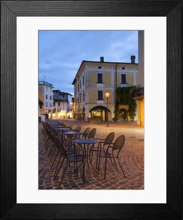 Framed Print : Iseo, Lombardy, Italy. A small square in Iseo city Framed Print : Iseo, Lombardy, Italy. A small square in Iseo city