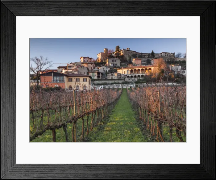 Framed Print : Capriolo, Franciacorta, Brescia, Lombardy, Italy. Vineyards Framed Print : Capriolo, Franciacorta, Brescia, Lombardy, Italy. Vineyards