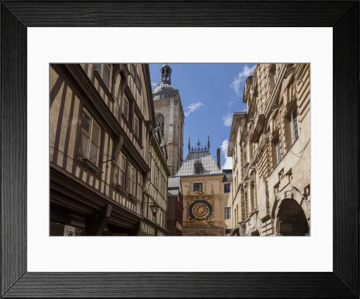 Framed Print : Rue du Gros-Horloge, Rouen, Normandy, France Framed Print : Rue du Gros-Horloge, Rouen, Normandy, France