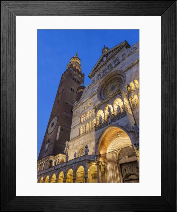 Framed Print : Cremona, Lombardy, Italy. Cathedral and Torrazzo bell tower Framed Print : Cremona, Lombardy, Italy. Cathedral and Torrazzo bell tower