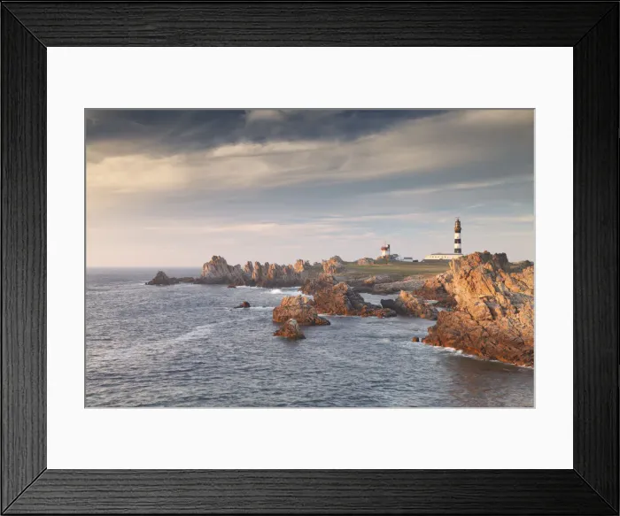 Framed Print : Ouessant island, Brittany, France. The last sun rays illuminated the Creac h Framed Print : Ouessant island, Brittany, France. The last sun rays illuminated the Creac h